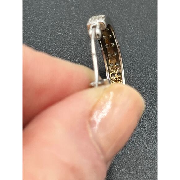 DBJ Dee Berkley 925 Sterling Silver Genuine Cut Diamond In & Out Hoop
Earrings - Picture 13 of 16